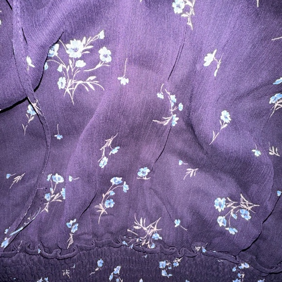 Tamara H. Blue Floral Dress – Size 3XL – Elastic Waistband & Layered Skirt - Picture 5 of 7